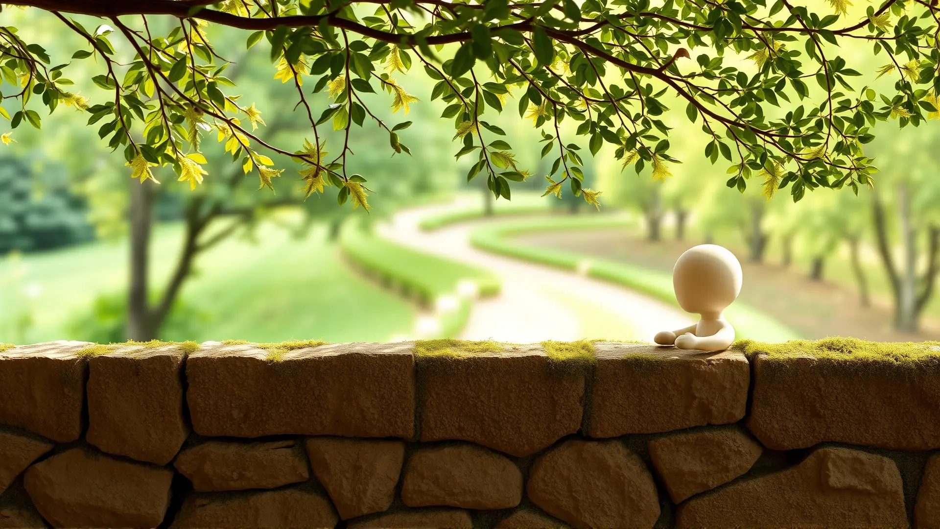 Paz y conexión en un paisaje sereno