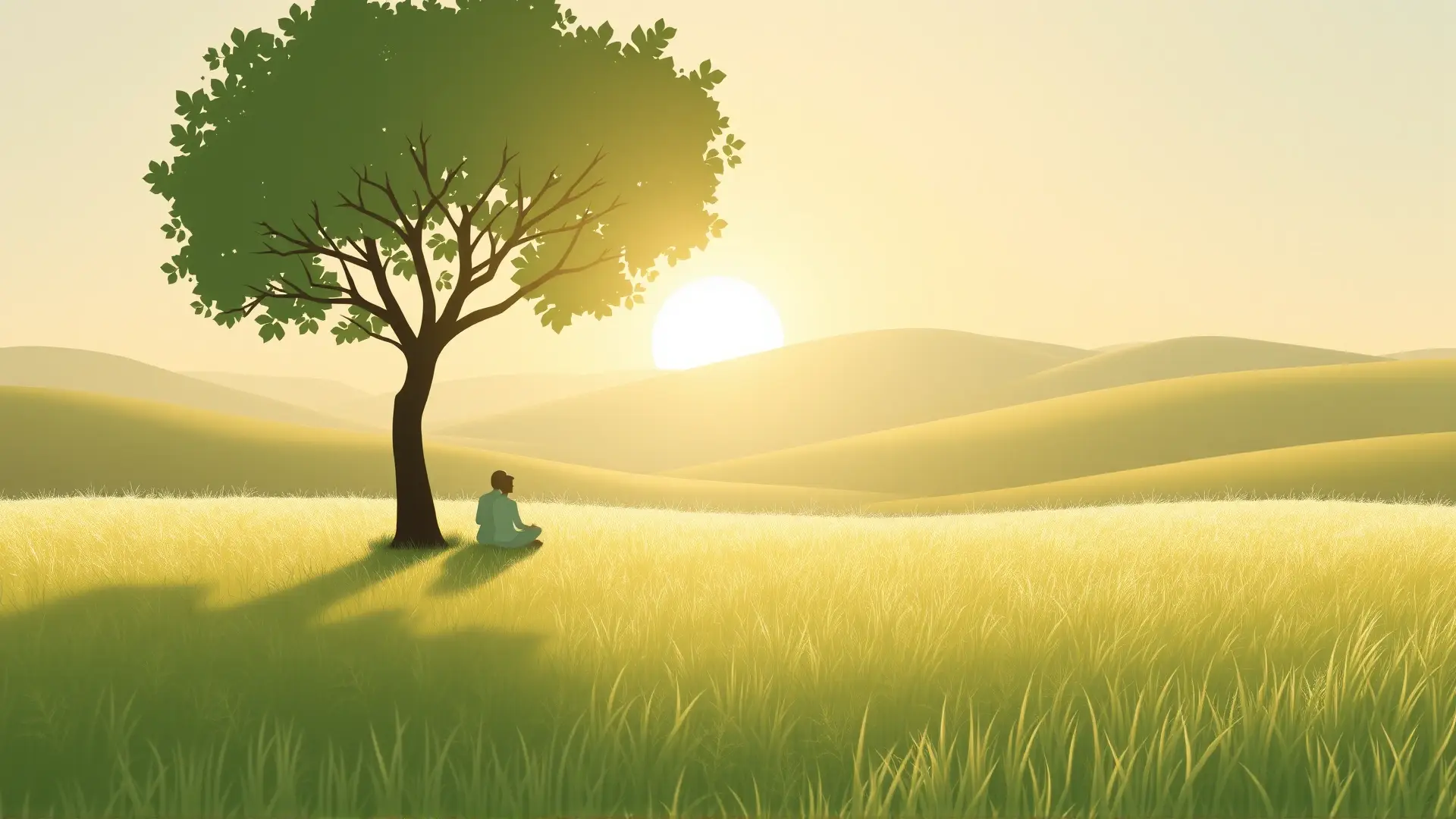 Paz y conexión en un paisaje sereno