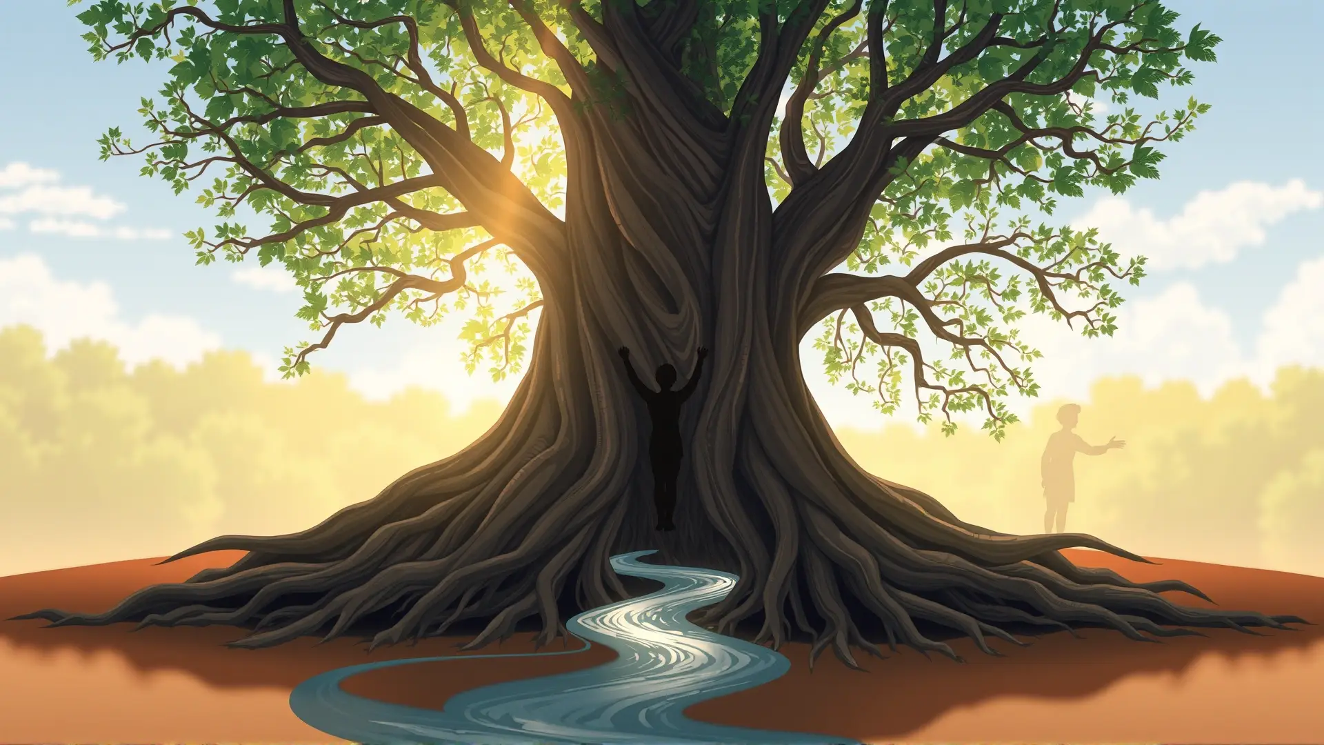 Conexión serena entre naturaleza y humanidad