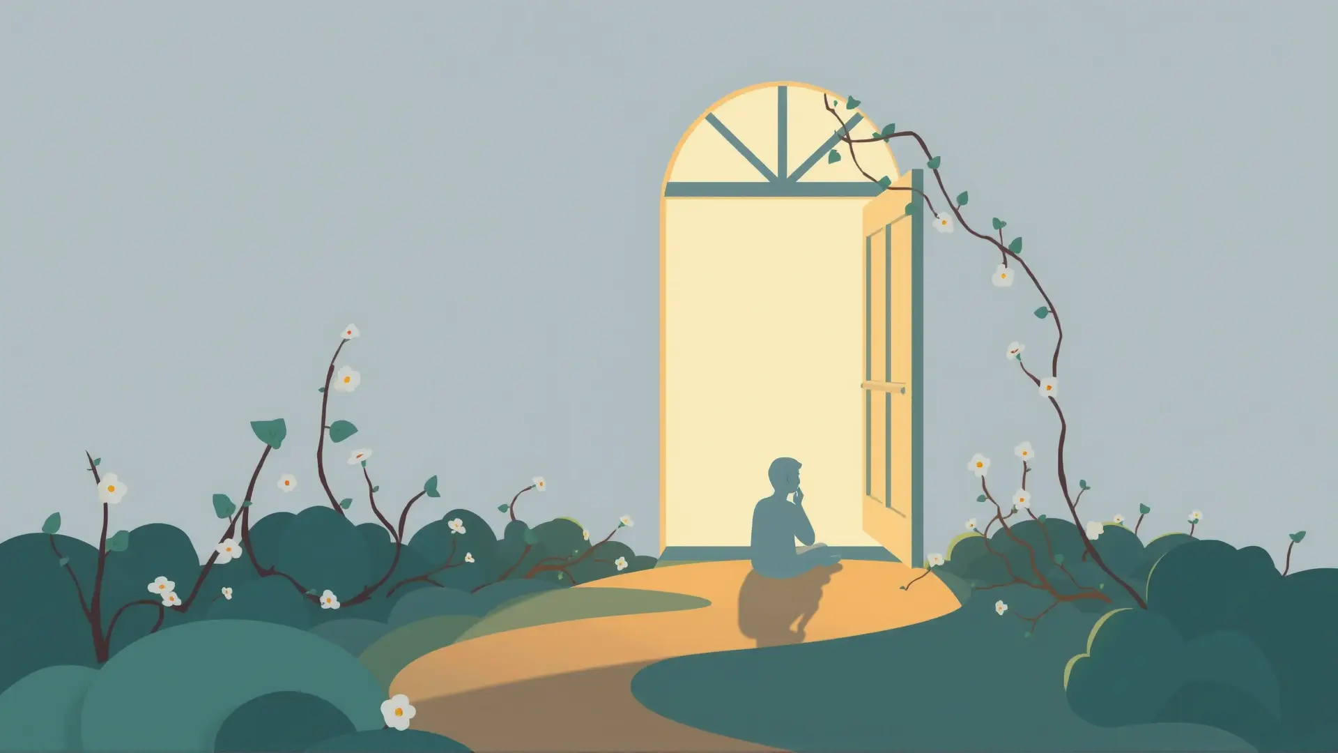 Paz y esperanza en un jardín sereno
