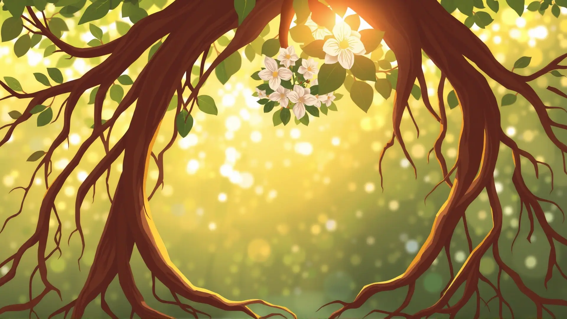 Raíces florecen, conectando humanidad y naturaleza