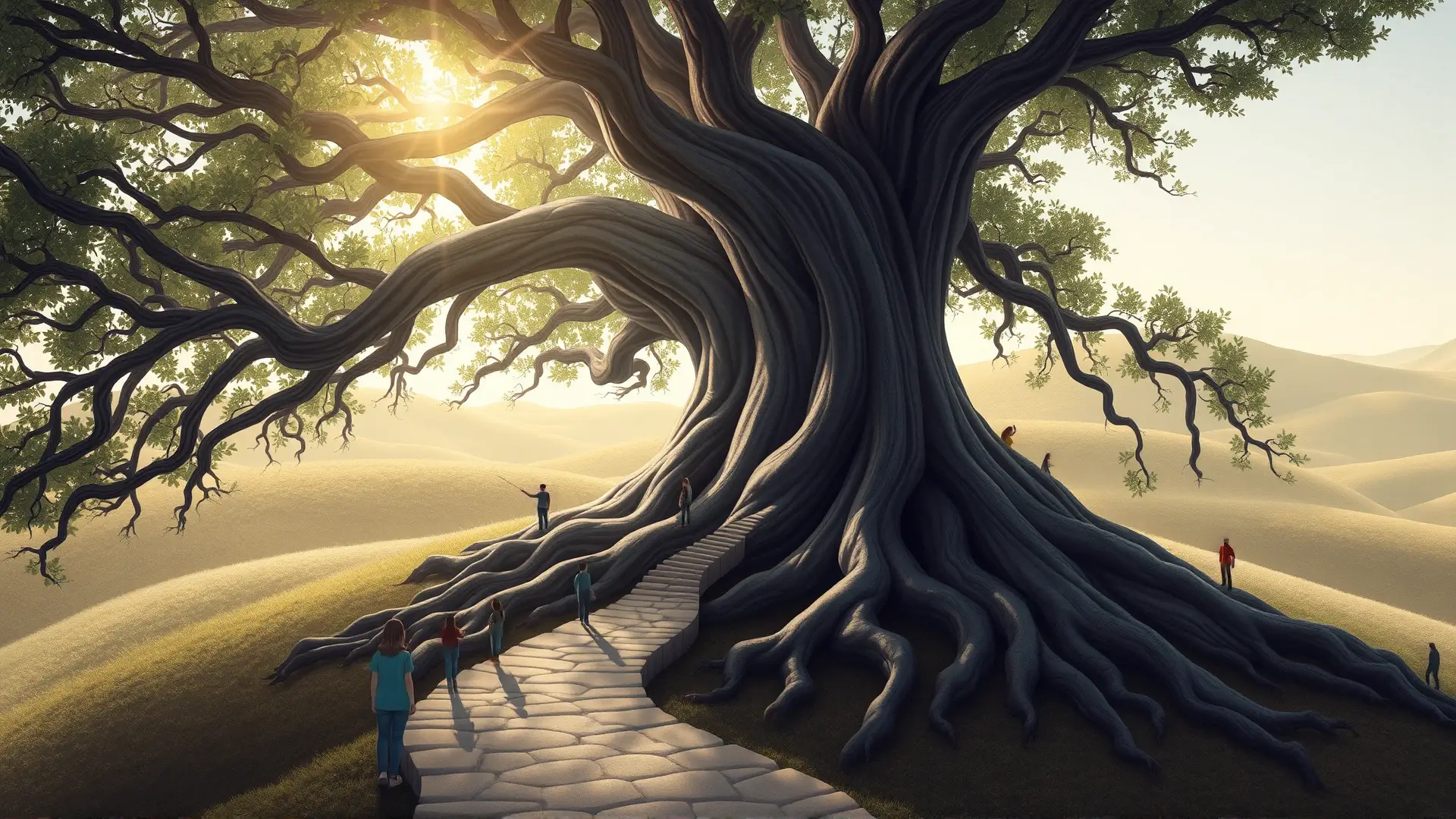 Un árbol antiguo inspira calma y conexión