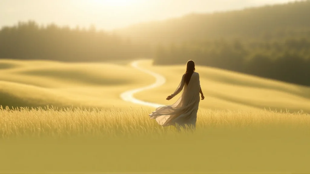 Serenidad contemplativa en un paisaje optimista
