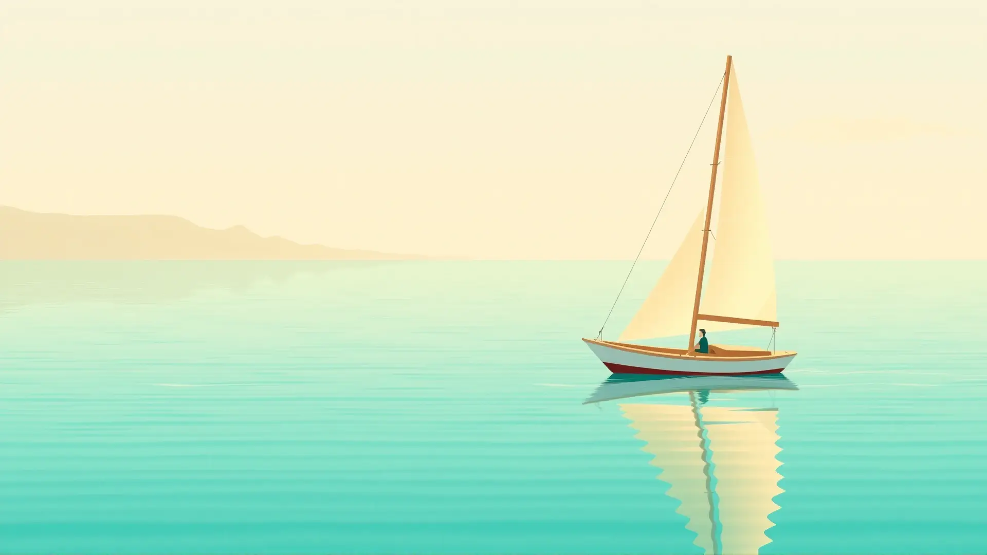 Un velero sereno evoca esperanza y calma
