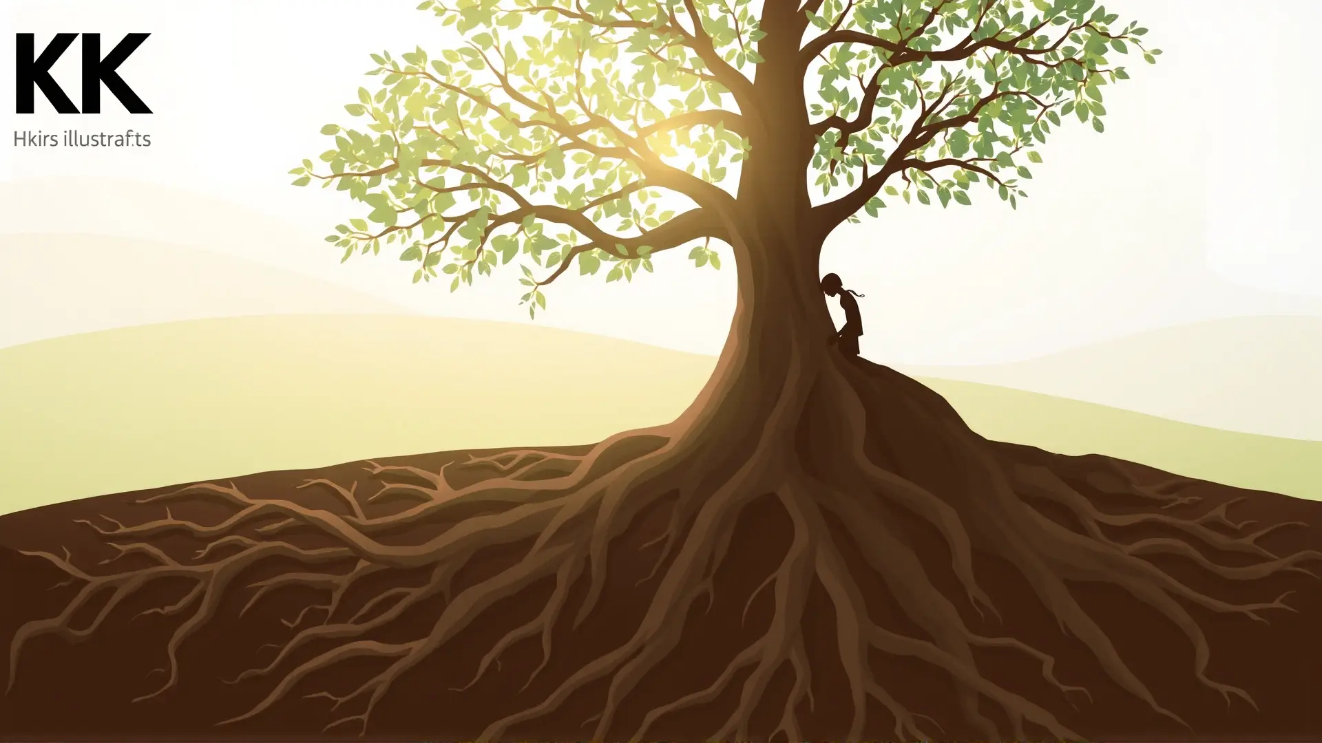 Paz y conexión bajo un árbol sereno