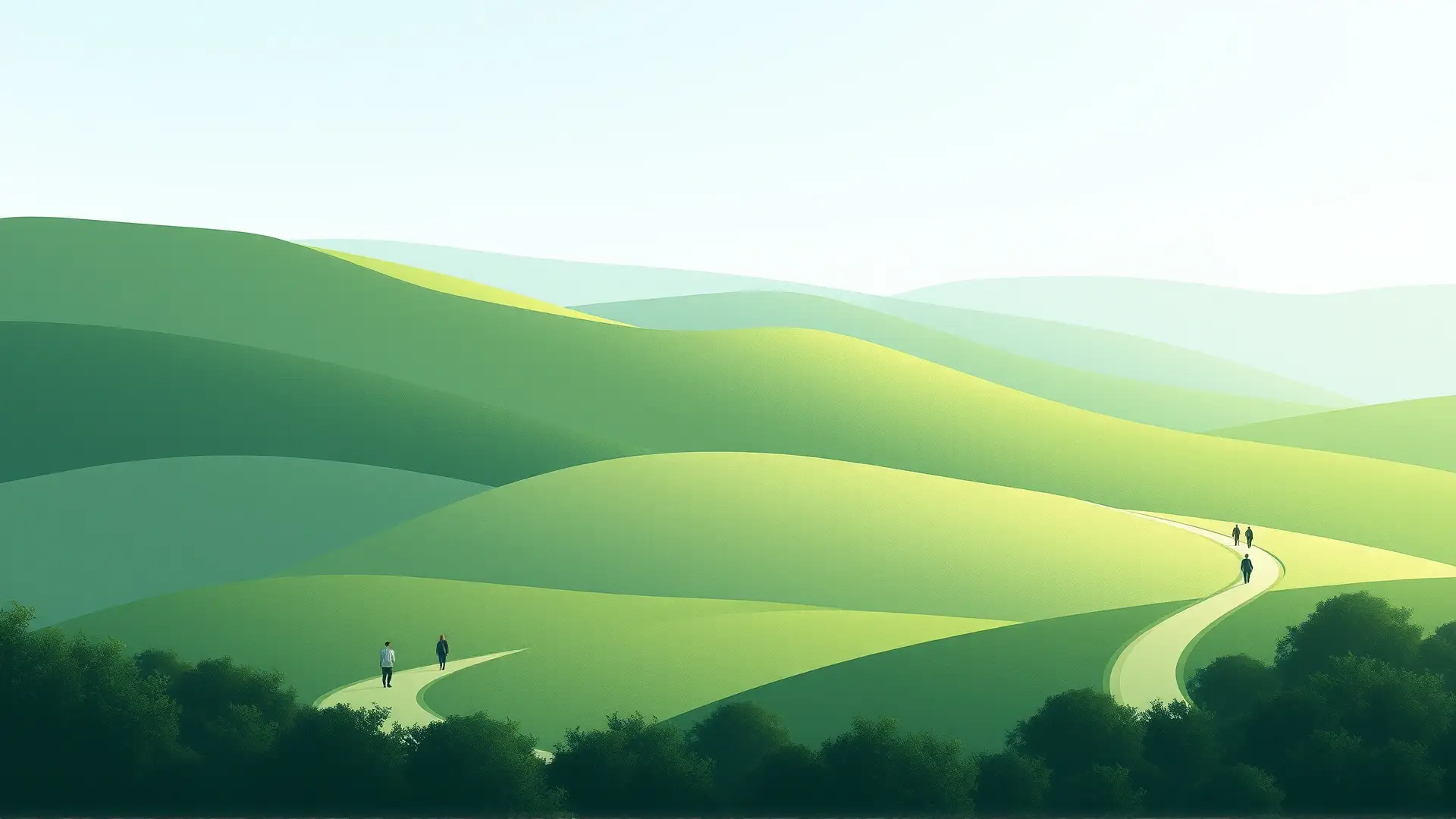 Paisaje sereno, armonioso y contemplativo