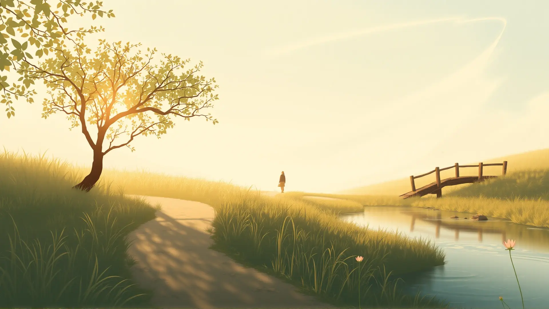Paisaje sereno, introspectivo y melancólico